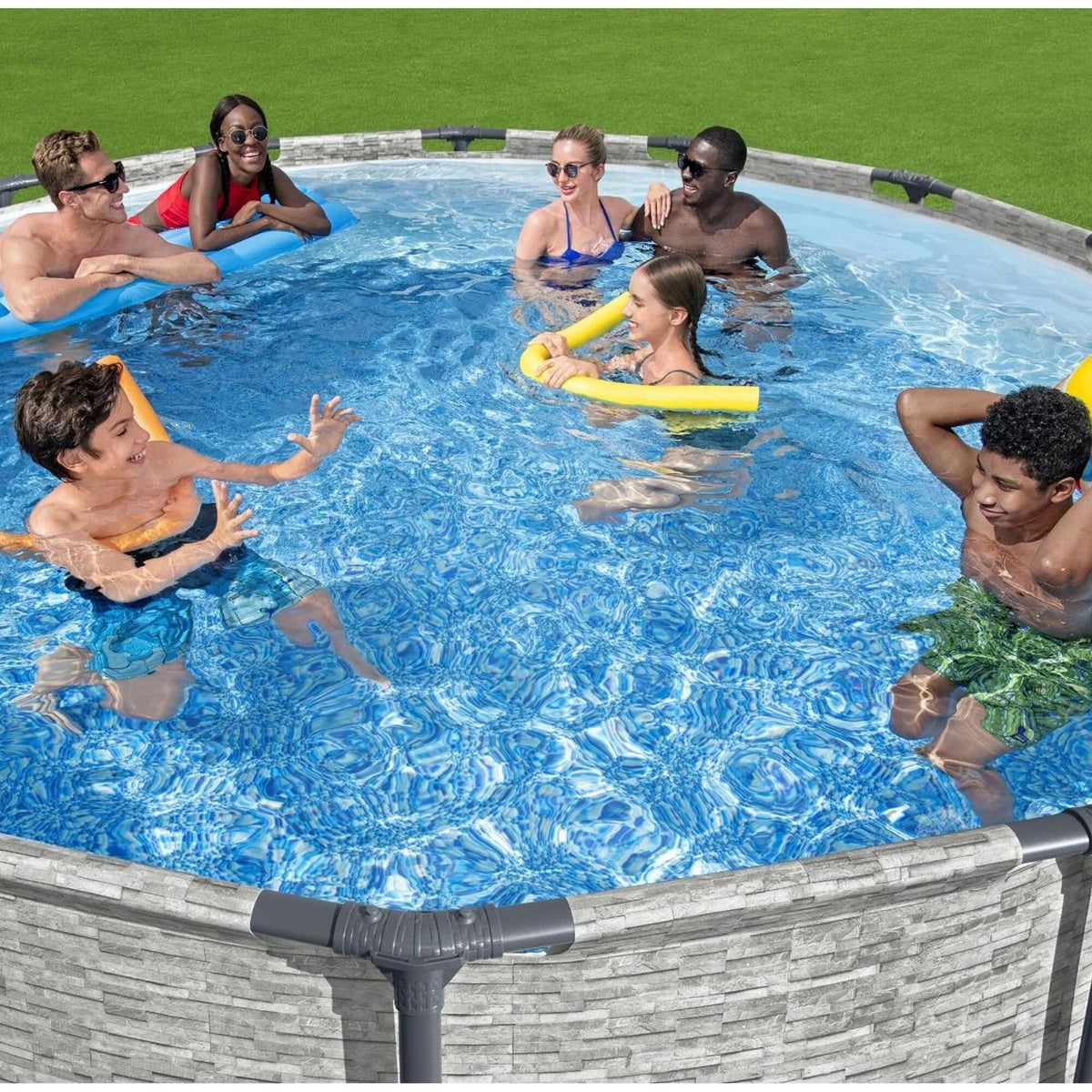 Bestway Steel Pro MAX Rundschwimmbecken Aufstellpool mit Pumpe & Abdeckung