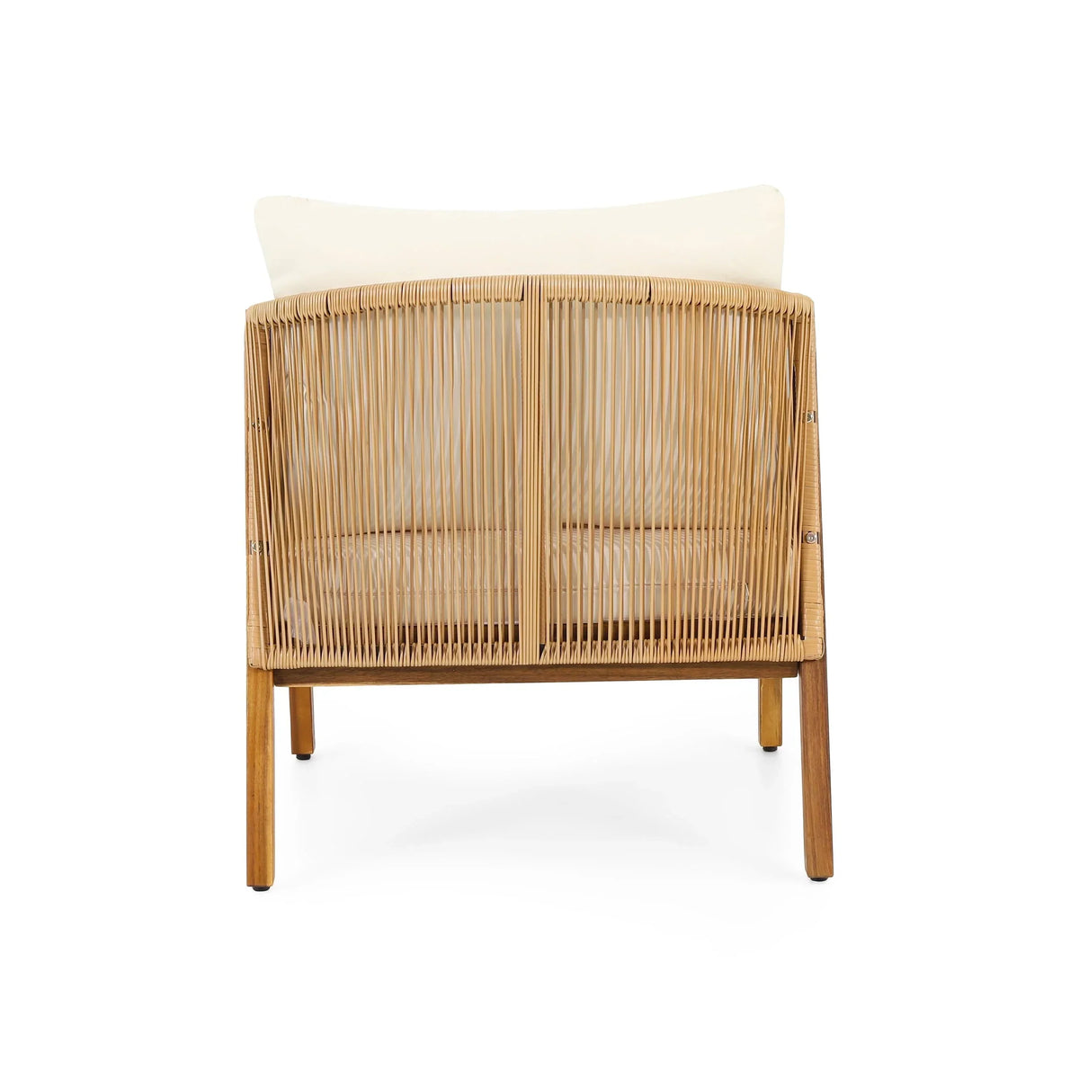 Jabe Outdoor-Clubsessel-Set aus Akazienholz und Rattan von Christopher Knight Home