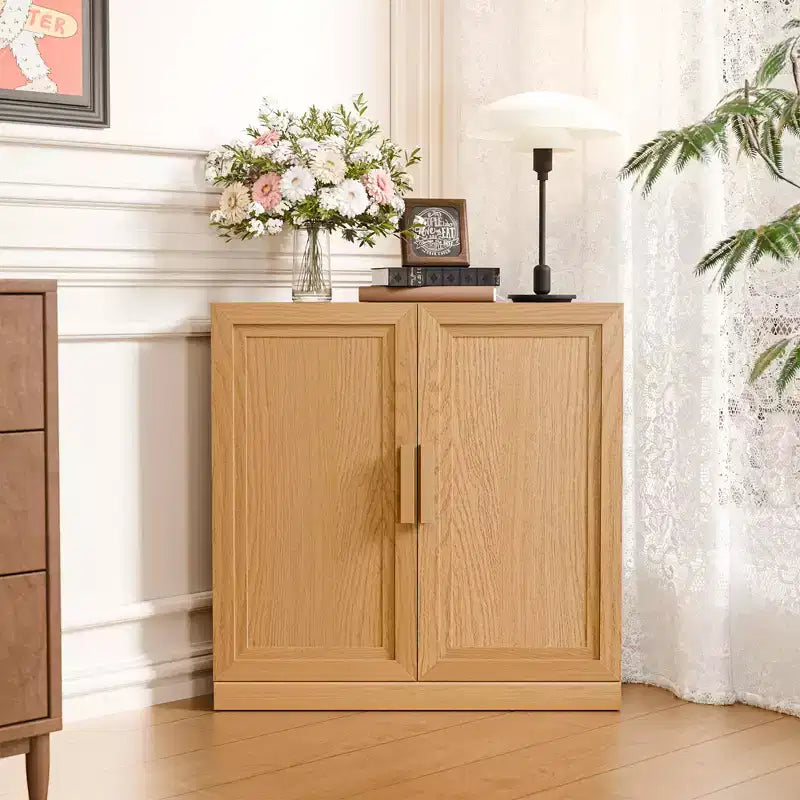 Dovelina Eckschrank mit verstellbaren Einlegeböden, Anrichte, Buffet, Weinschrank, Küchen- und Esszimmerschrank mit Holztüren – 31H x 31W, 36H x 31W