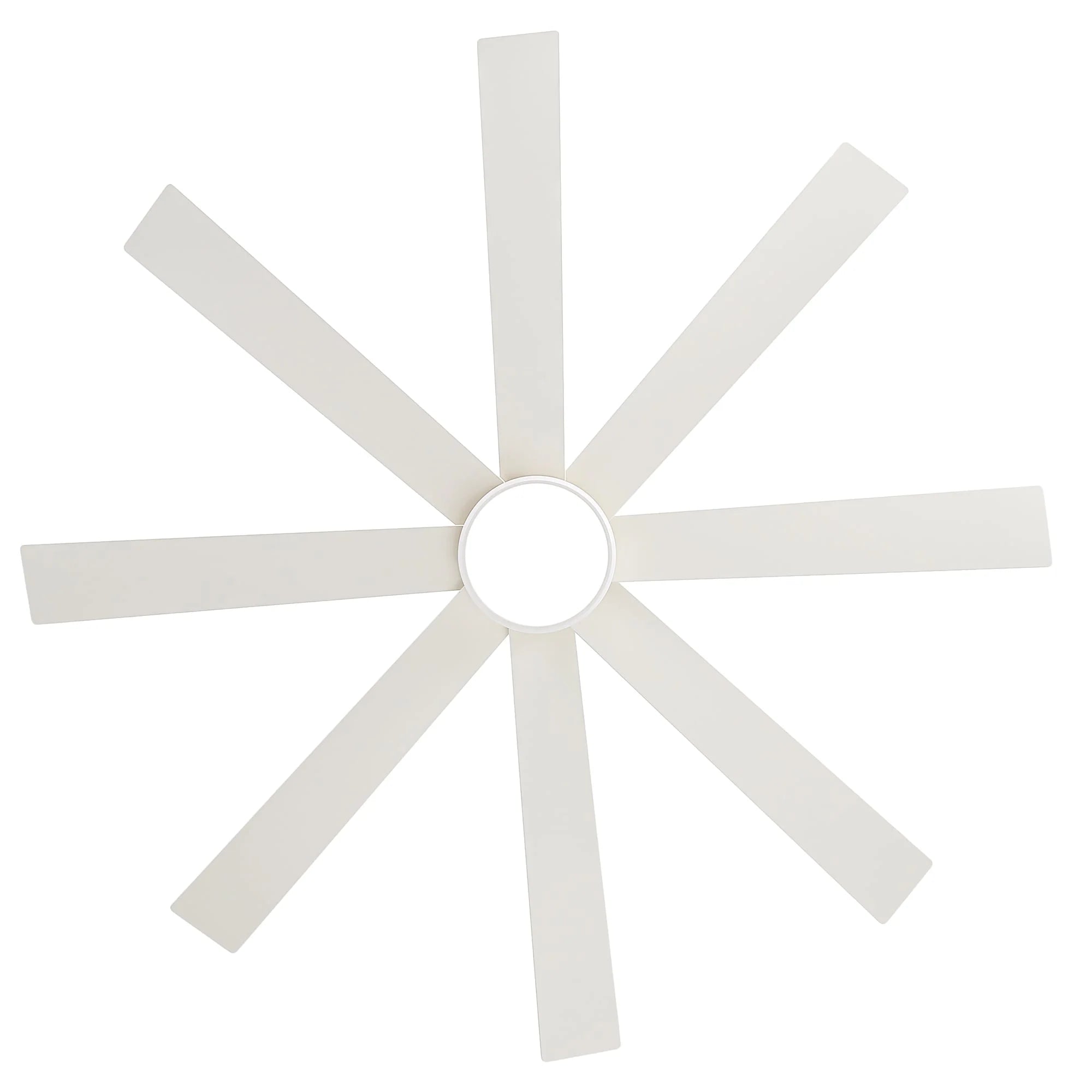 65-Zoll-LED-Deckenventilator mit 8 Flügeln, Licht und Fernbedienung, Schwarz