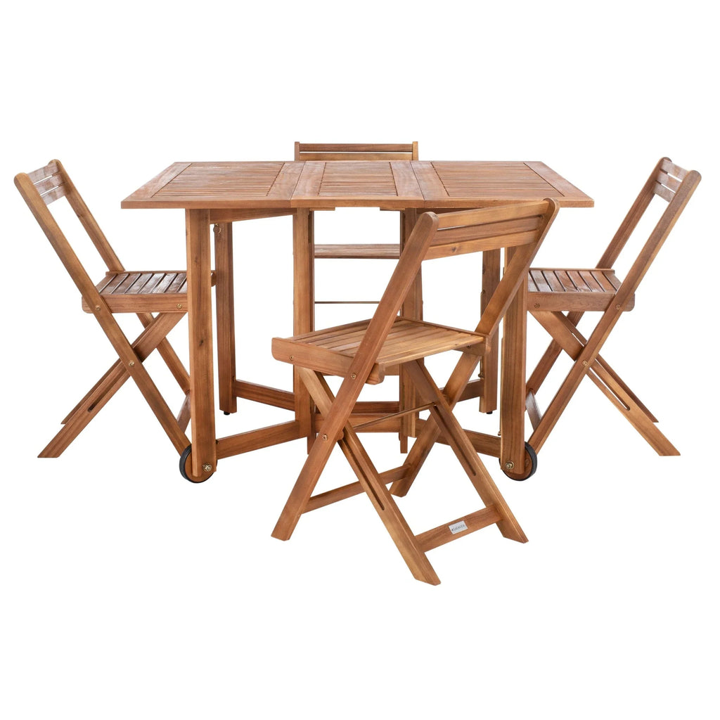 SAFAVIEH Outdoor Brandy 5-teiliges Outdoor-Esstisch-Set – 43Bx35Tx29H