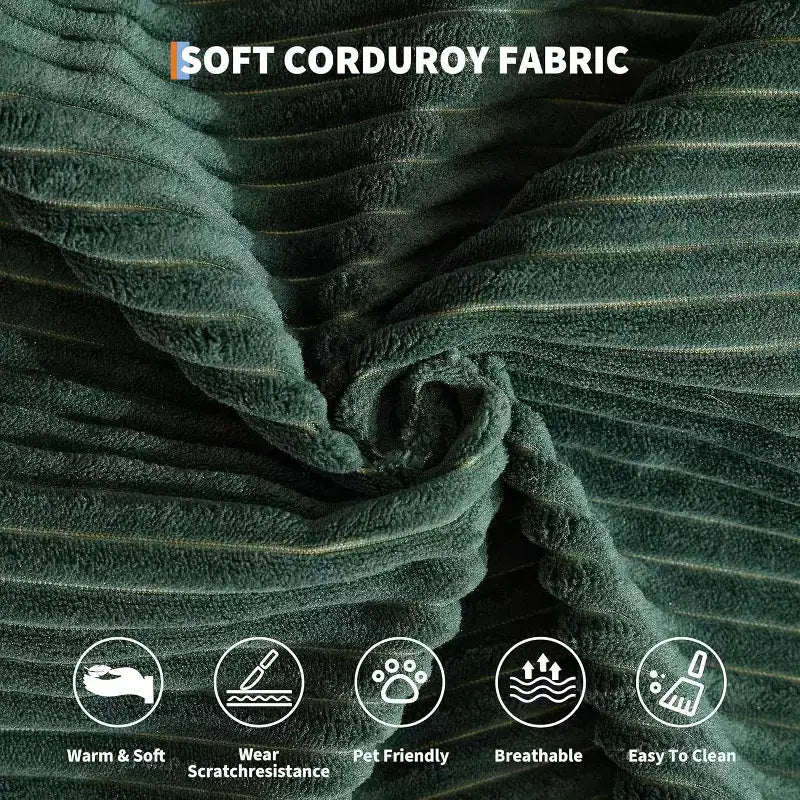 5-in-1 Schlafsofa, 78.8 Modulares Cord-Schlafsofa mit stabilem Rahmen, Multifunktions-Futon für kleine Räume, Wohnzimmer und Gästezimmer