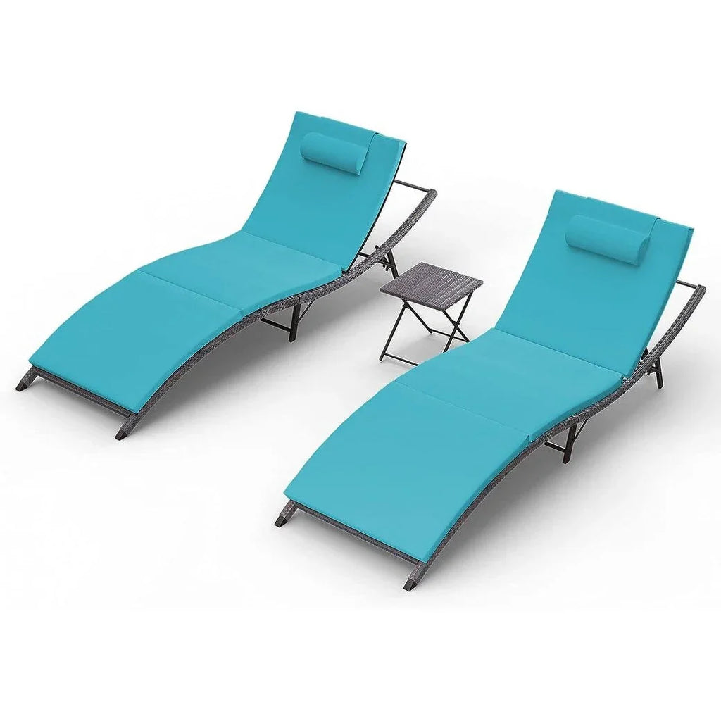 Kullavik 3-teiliges Outdoor-Liegen-Set