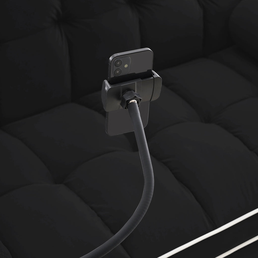 Samt-Schlafsofa zum Umbauen, 140 cm, 2-Sitzer, mit Ausziehbett, verstellbarer Rückenlehne, Seitentaschen und Handyhalterung