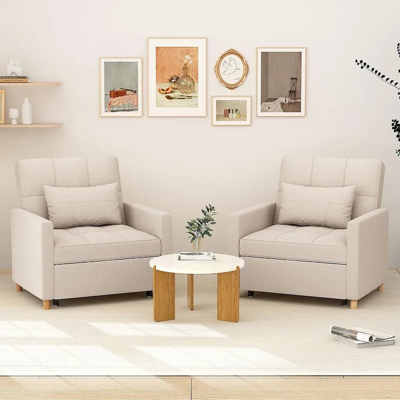 AECOJOY 3-in-1 Schlafsofasessel mit Kissen und verstellbarer Rückenlehne