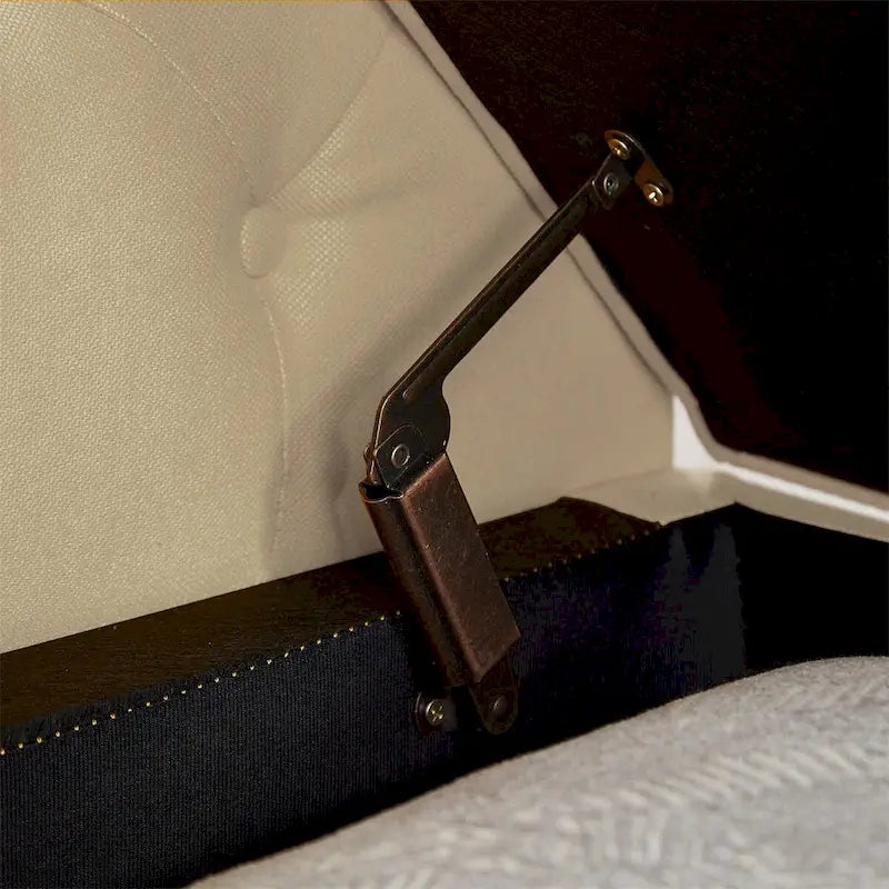 Sitzbank für Schlafzimmer, am Fußende des Bettes, mit gerollten Armlehnen, Samt-Ottomane, lange Bank