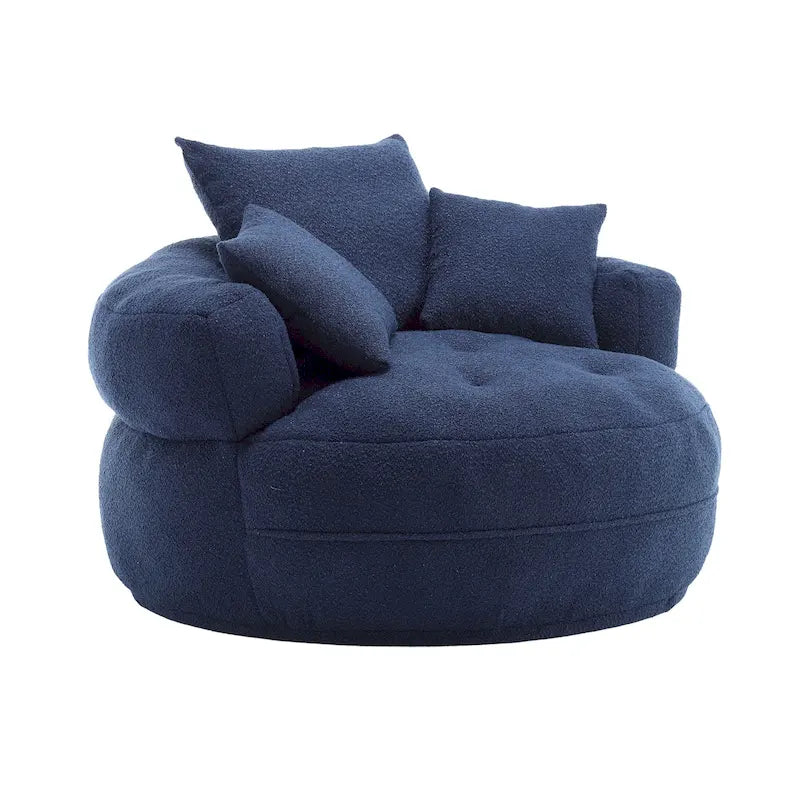 Rundes Lazy Sofa – Weiß/Blau/Grau/Gelb/Orange/Rosenrot/Marineblau/Grün, Einzel- und Doppel-Sitz