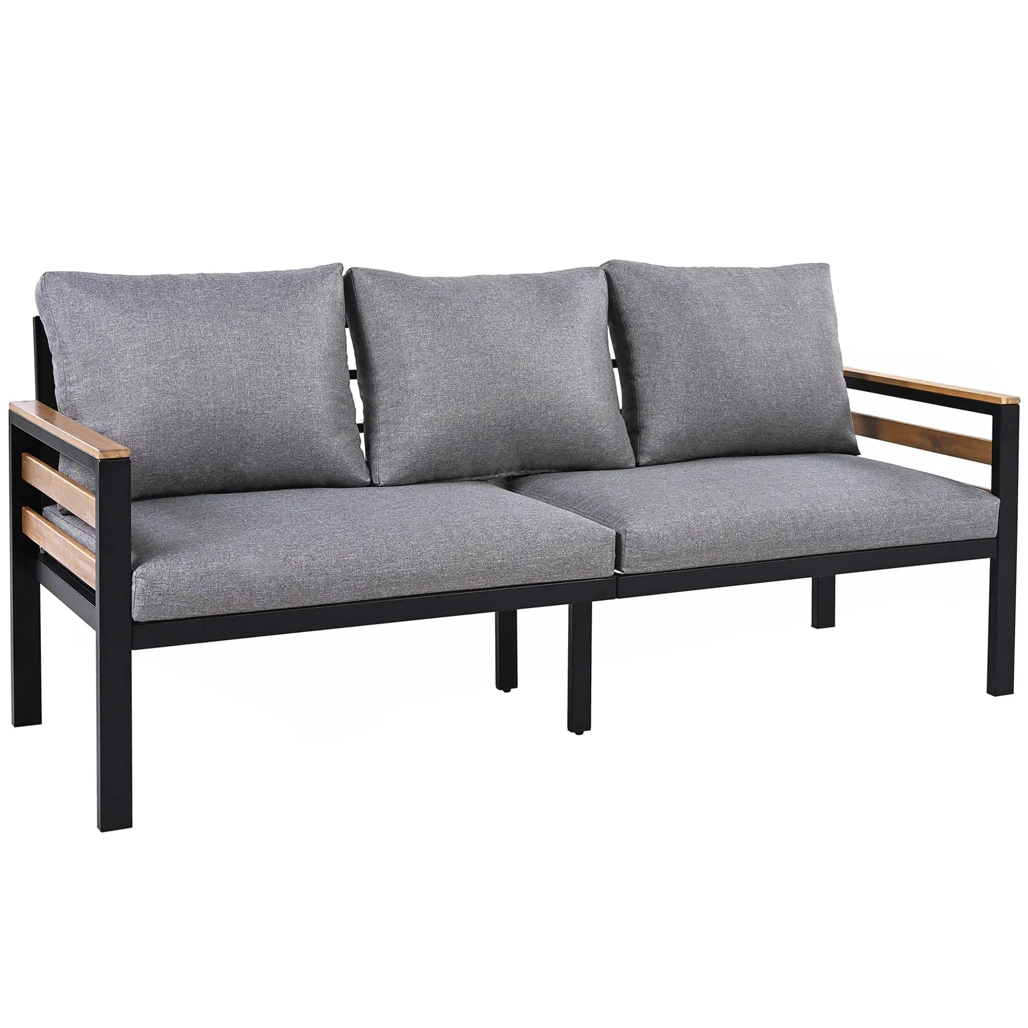 4-teiliges Outdoor-Gartenmöbel-Set mit Sofa