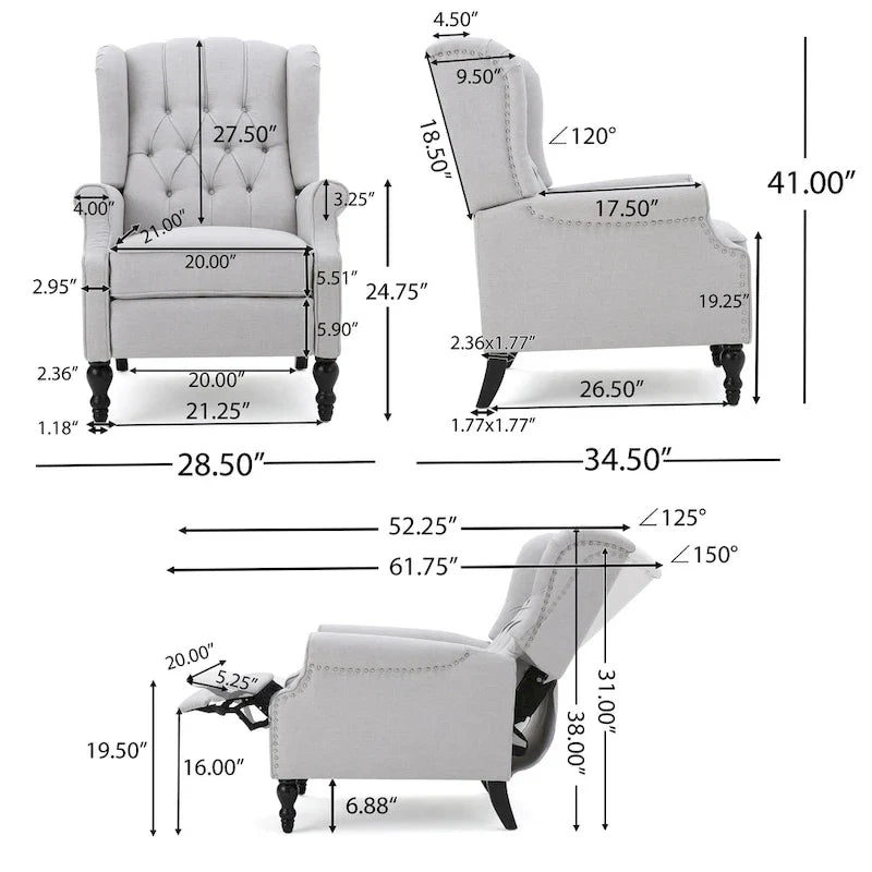 Walter Polstersessel mit Relaxfunktion (2er-Set) von Christopher Knight Home