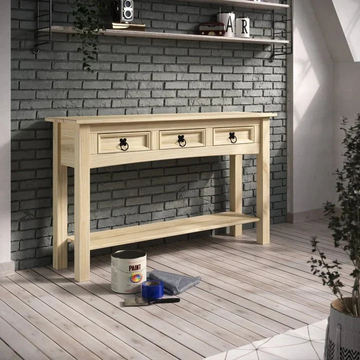 Holz-Dielentisch Konsole 3 Schubladen Corona | Furniture Dash - N/A