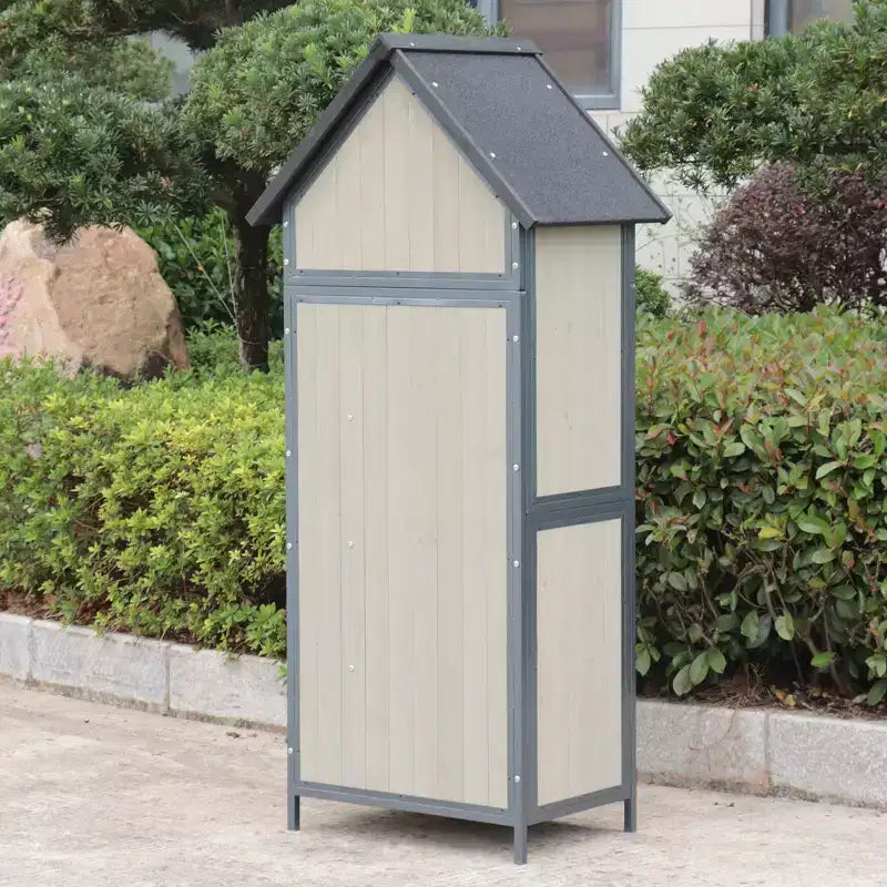Gartenhaus mit Boden, 173 cm hoher Geräteschuppen mit verstellbaren Regalen