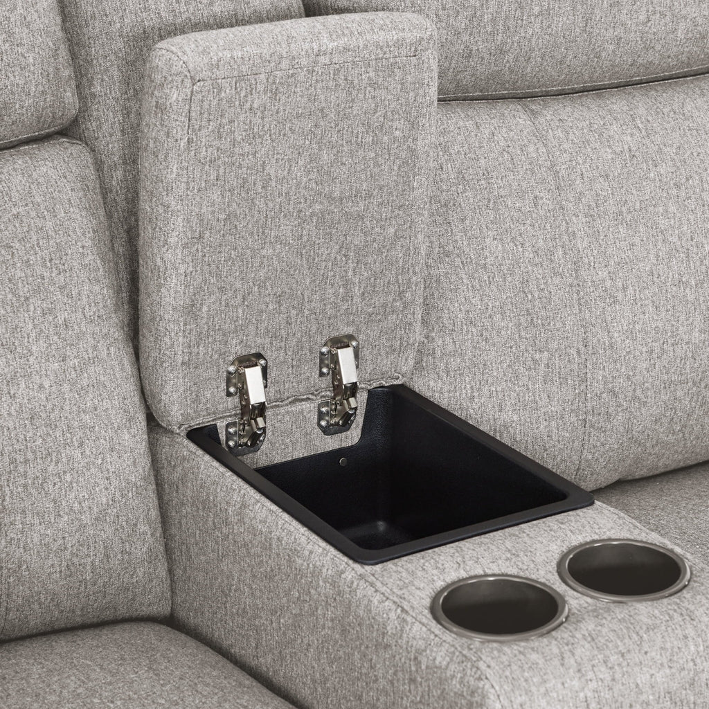 MCombo 60.2 Power Loveseat Relaxsofa mit Massage und zweifacher Heizung, verstellbarer Kopfstütze, USB- & Typ-C-Anschluss, Stoff