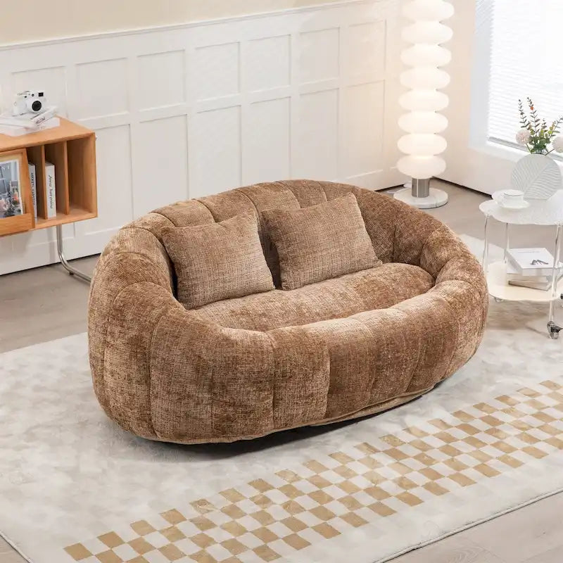 Chenille-Sitzsack – Faules Sofa