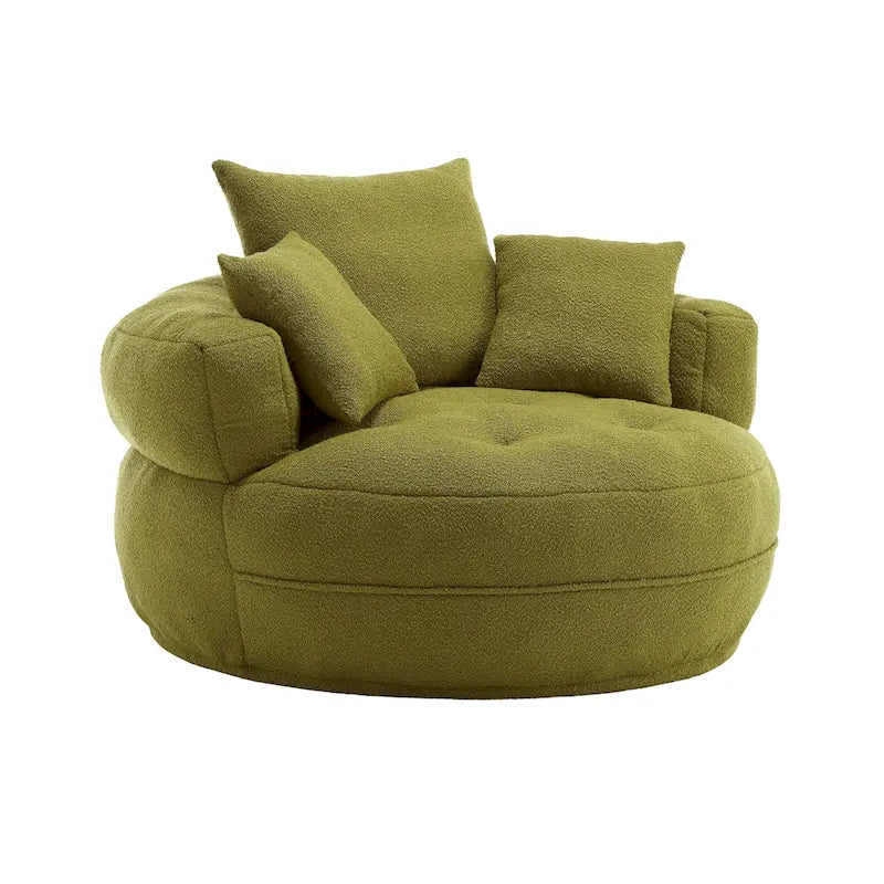 Rundes Lazy Sofa – Weiß/Blau/Grau/Gelb/Orange/Rosenrot/Marineblau/Grün, Einzel- und Doppel-Sitz