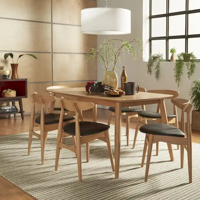 Norwegisch-dänisches Esstisch-Set aus Eiche mit konischen Beinen von iNSPIRE Q Modern