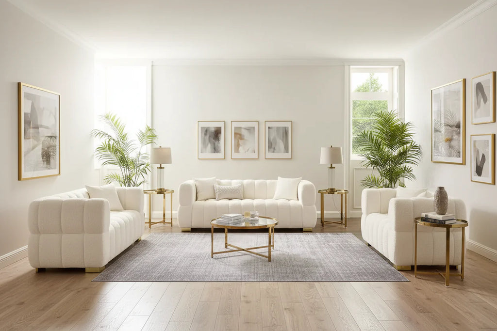 85 Moderne Waffelstoff-Couch, Freizeit-Komfortsofa