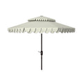 SAFAVIEH Outdoor Kjerstin Volant-Sonnenschirm, 2,7 m, Doppelkuppel