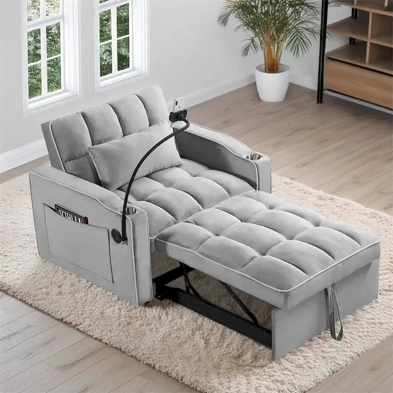 Verwandelbarer Schlafsofa-Sessel, verstellbarer Auszieh-Schlafsessel