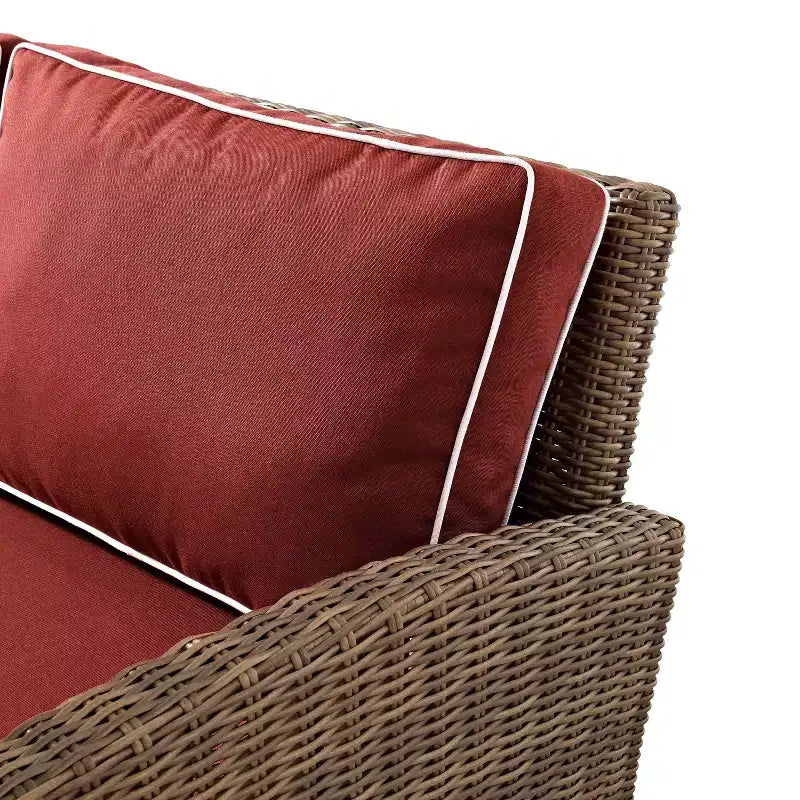 Bradenton 4-teiliges Outdoor Lounge-Set aus Korbgeflecht – Crosley