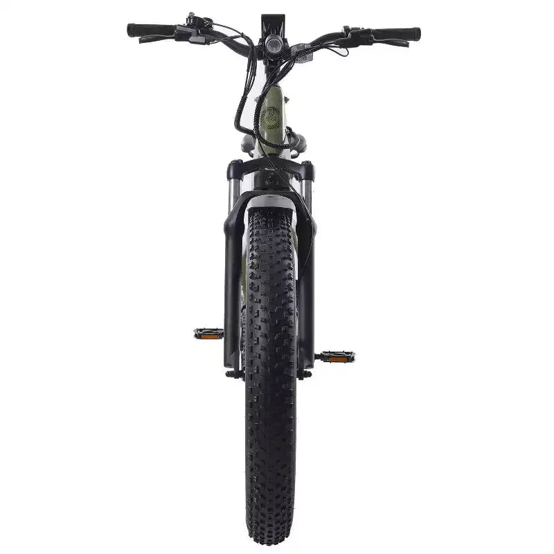 GOTRAX Fat Tire 26 Zoll E-Hybrid-Fahrrad für Erwachsene mit Tiefeinsteigerrahmen – Grün