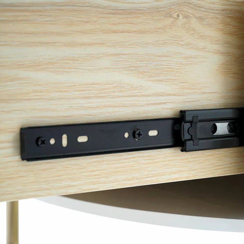 31.5 Moderner runder Couchtisch mit großer Schublade