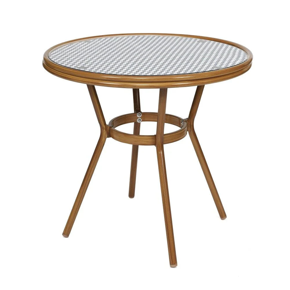 Gewerbliches Bistro-Set für Innen- und Außenbereiche mit Tisch und vier Stühlen