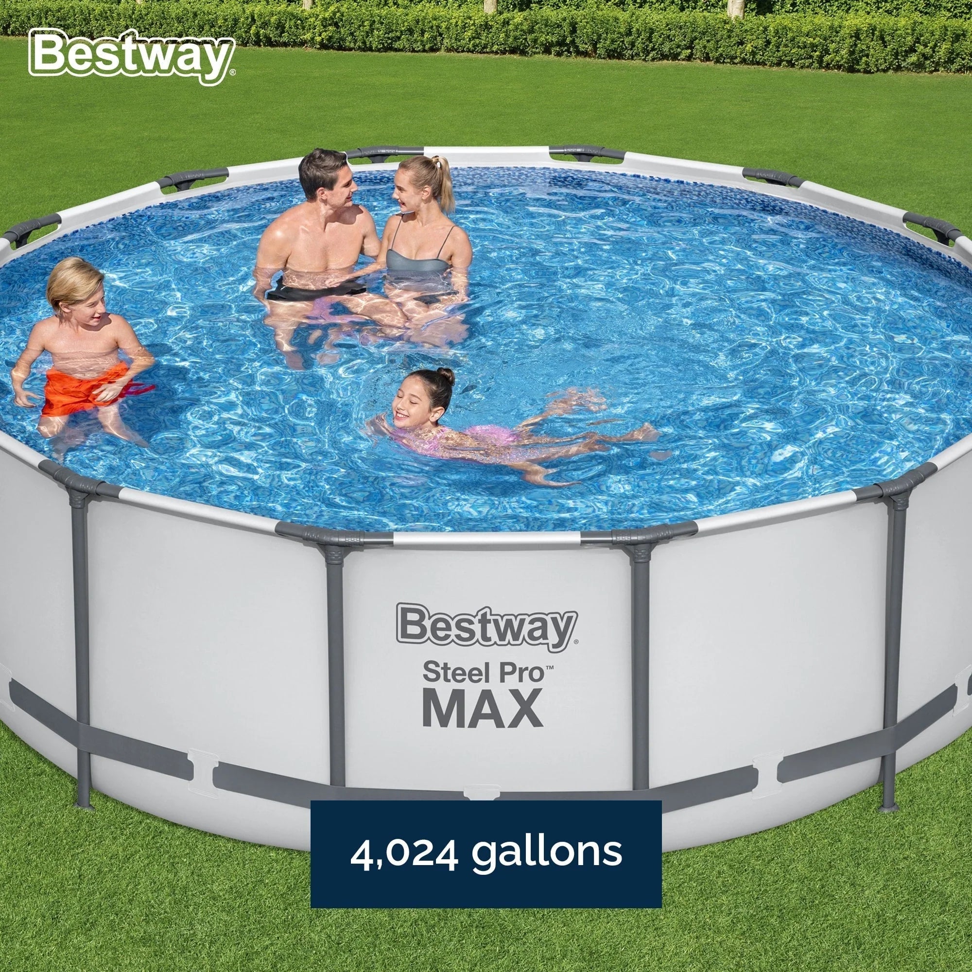 Bestway Steel Pro MAX Rundschwimmbecken Aufstellpool mit Pumpe & Abdeckung