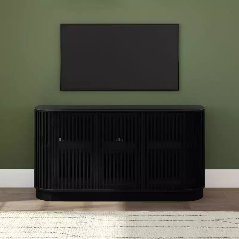 Plank+Beam Contour Massivholz-Sideboard mit 3 Türen, 150 cm TV-Lowboard für Wohnzimmer