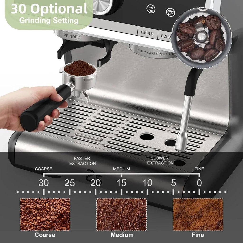 Espressomaschine, mit Mahlwerk, 2,8 L Wassertank