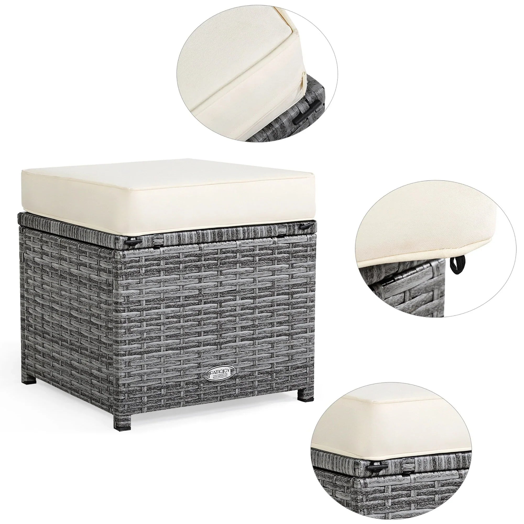 Costway 7-teiliges Terrassen-Essgruppe Rattan-Sofa Couch Ottomane – Details ansehen