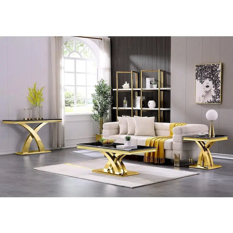 Moderner Couchtisch 48 Rechteckiger Couchtisch mit X-förmigem Sockel Couchtische für das Wohnzimmer