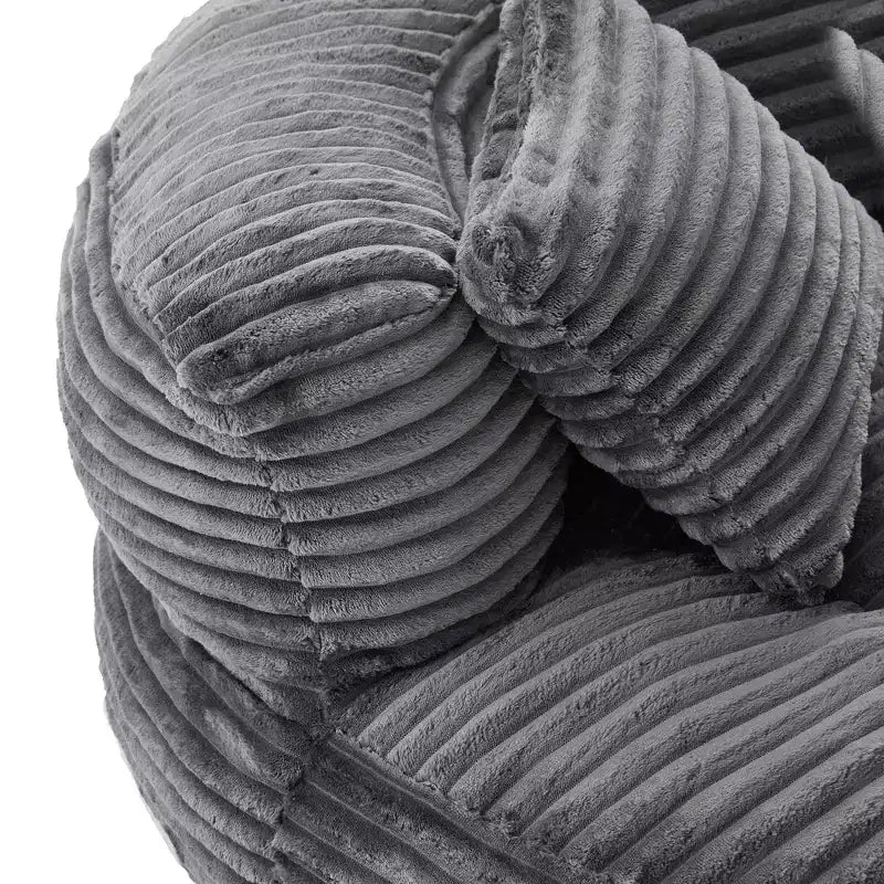 Sitzsacksofa für Erwachsene und Kinder, übergroßer Cord-Sitzsackstuhl mit 3 Kissen und Armlehne für Wohnzimmer und Schlafzimmer