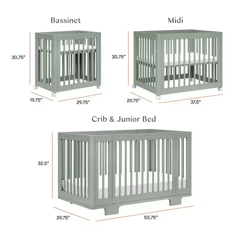 Babyletto Yuzu 8-in-1 umwandelbares Kinderbett mit All-Stages Umrüst-Kits