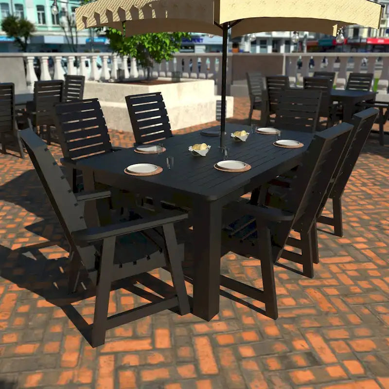 HIGHWOOD PROFESSIONAL 7-teiliges Outdoor-Esszimmer-Set 42x72
