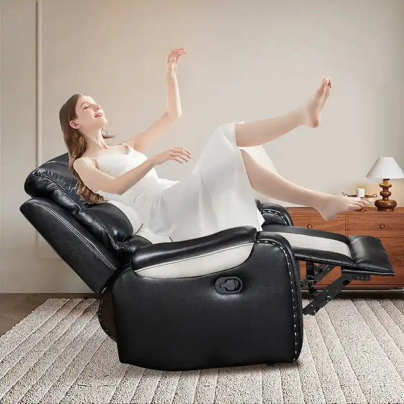 Großer Relaxsessel im amerikanischen Design aus Kunstleder für das Wohnzimmer