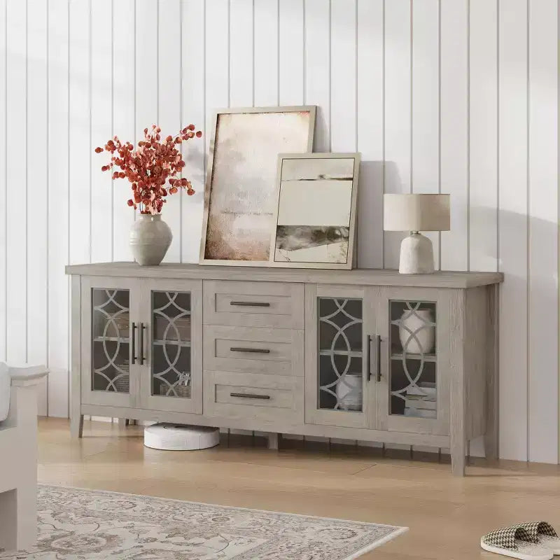 TV-Ständer mit Schubladen, TV-Unterhaltungscenter, TV-Konsole für Wohnzimmer Schlafzimmer, Aufbewahrungsschrank