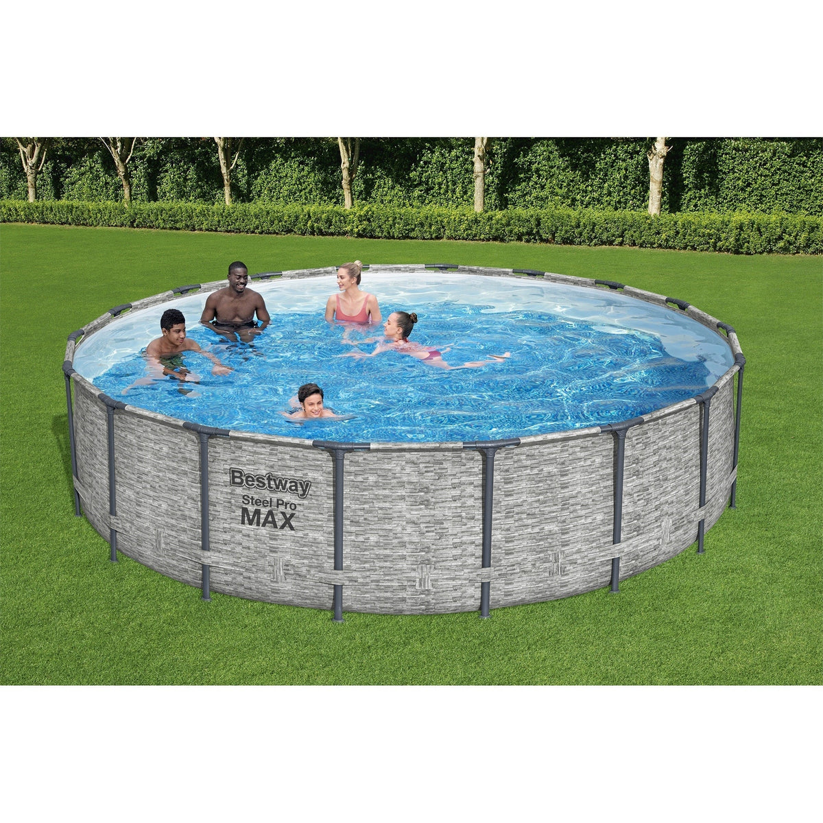 Bestway Steel Pro MAX Rundschwimmbecken Aufstellpool mit Pumpe & Abdeckung