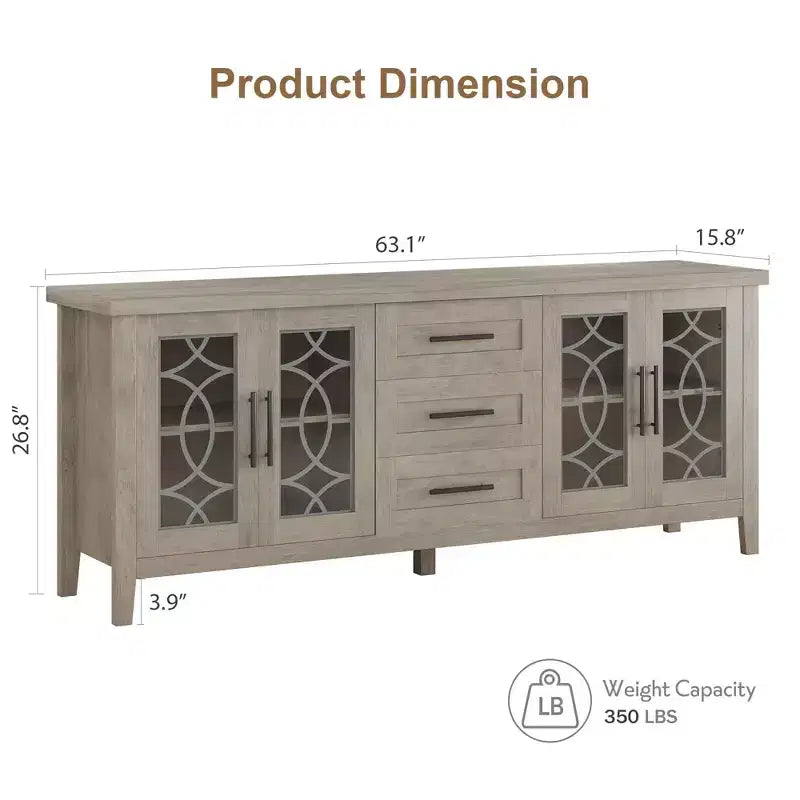 TV-Ständer mit Schubladen, TV-Unterhaltungscenter, TV-Konsole für Wohnzimmer Schlafzimmer, Aufbewahrungsschrank