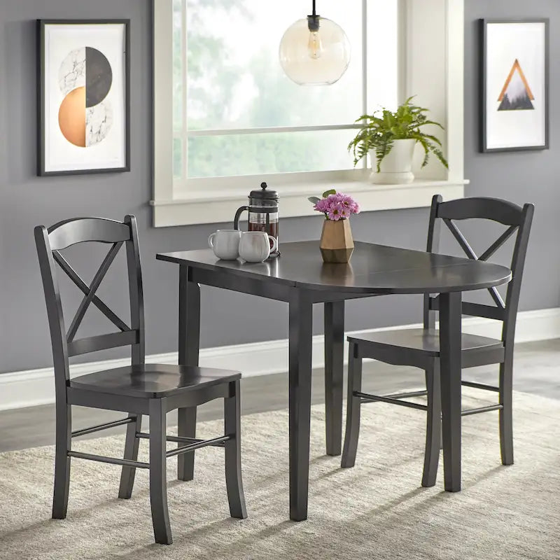 Landhaus-Essgruppe „Simple Living“ mit Klapptisch, 3-teilig