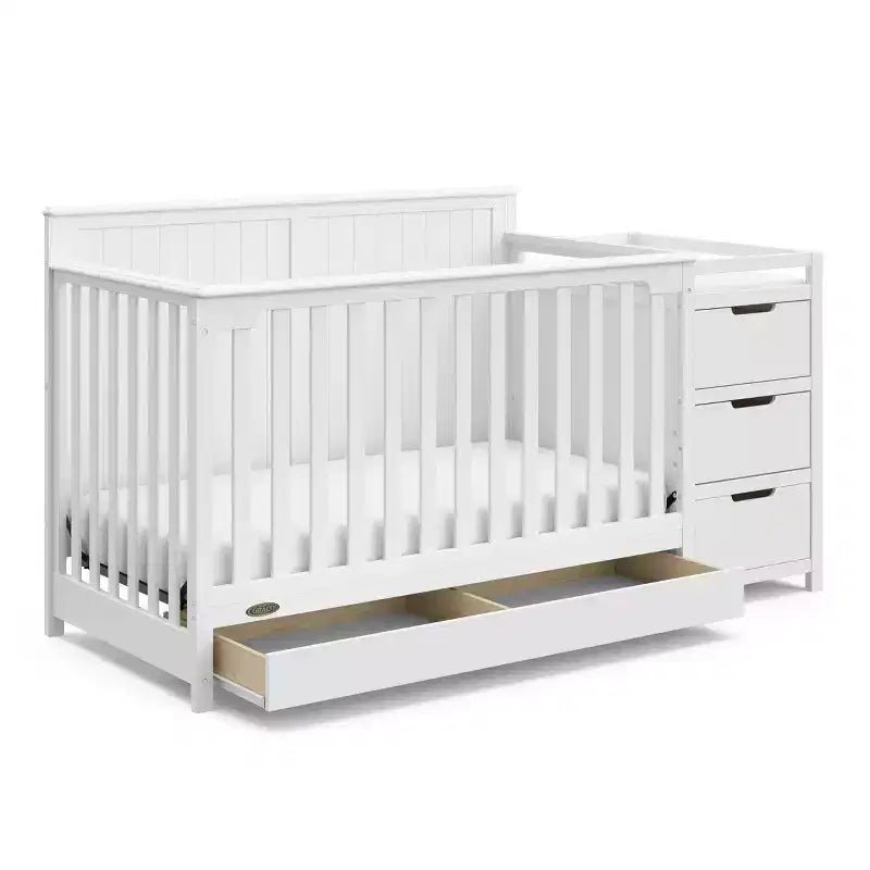 5-in-1 umbaubares Babybett und Wickeltisch mit Schublade