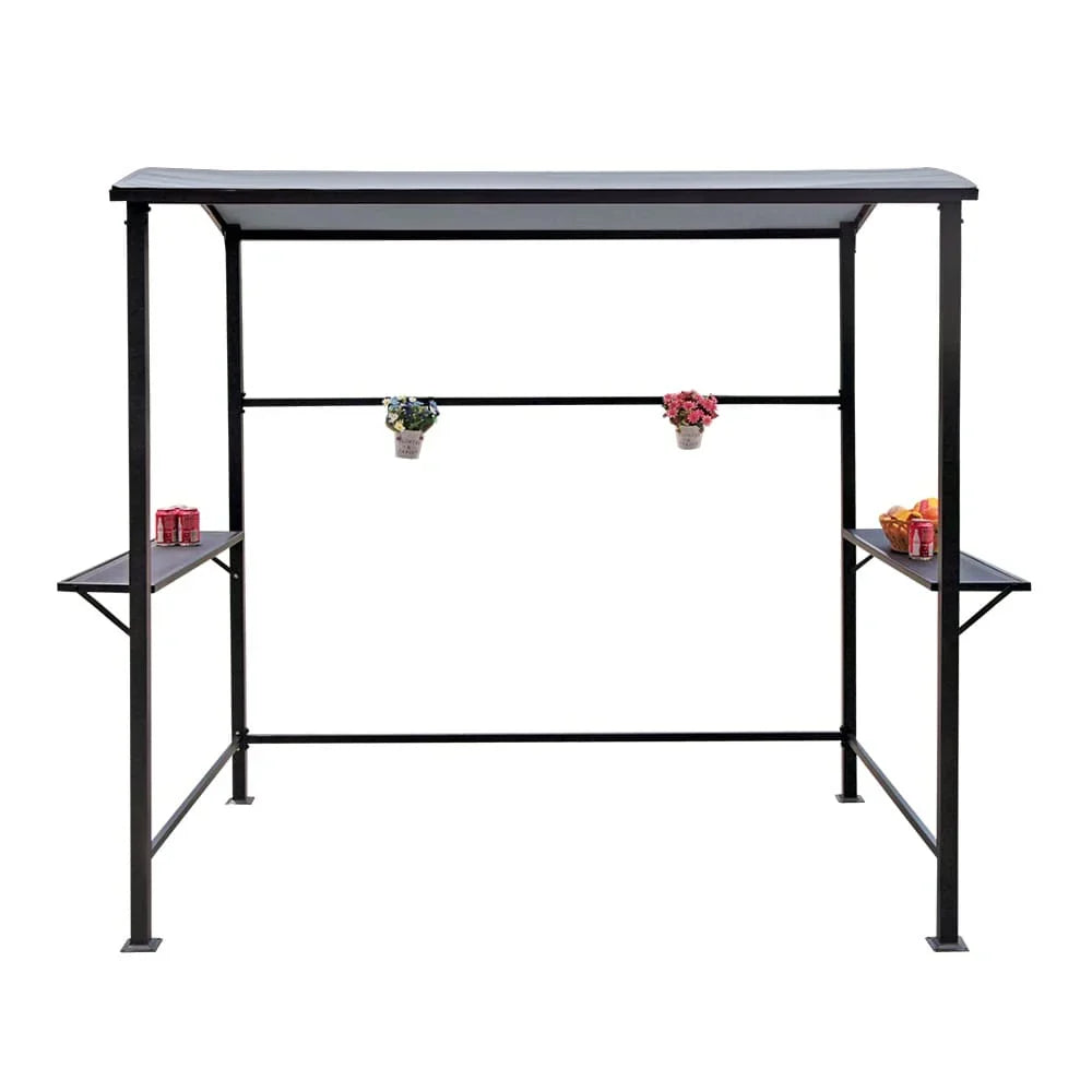 Outdoor-Grillpavillon mit Stahlrahmen, 1,5 m x 2,4 m