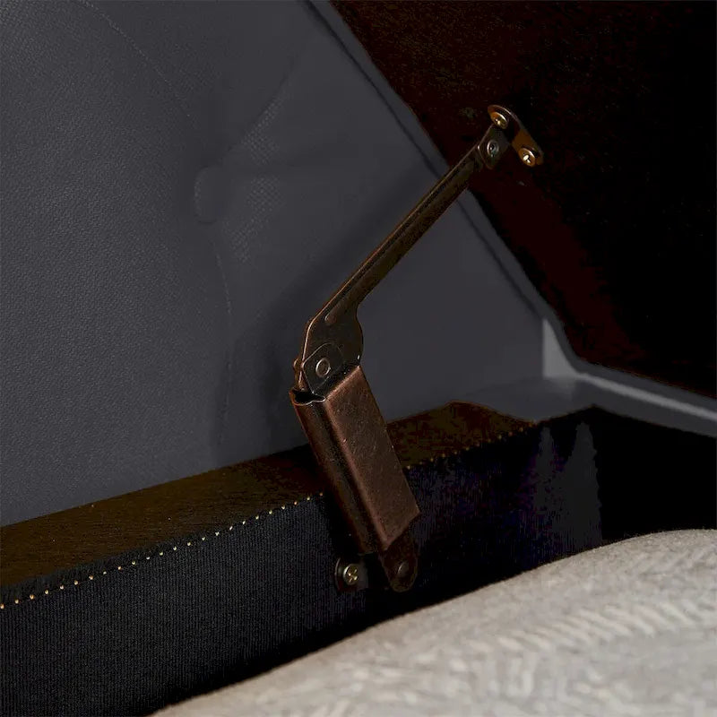 Sitzbank für Schlafzimmer, am Fußende des Bettes, mit gerollten Armlehnen, Samt-Ottomane, lange Bank