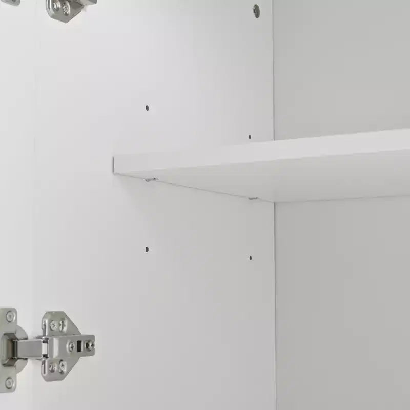 77H Freistehender Küchenschrank, Bauernhaus-Vorratskammer mit verstellbaren Einlegeböden, Türablagen, Schubladen und Weinregalen – ModernLuxe