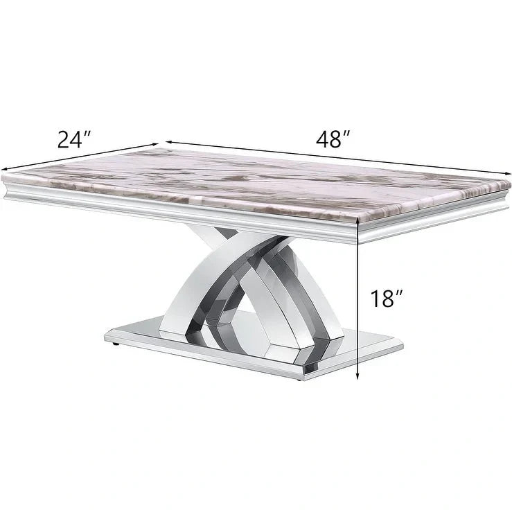Moderner Couchtisch 48 Rechteckiger Couchtisch mit X-förmigem Sockel Couchtische für das Wohnzimmer
