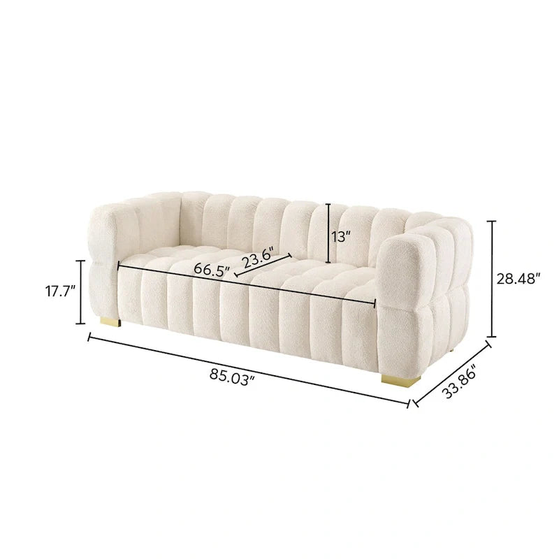 85 Moderne Waffelstoff-Couch, Freizeit-Komfortsofa