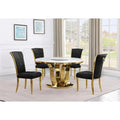Beste Qualität Möbel D325-SC324-7 5-teiliges rundes Esszimmer-Set