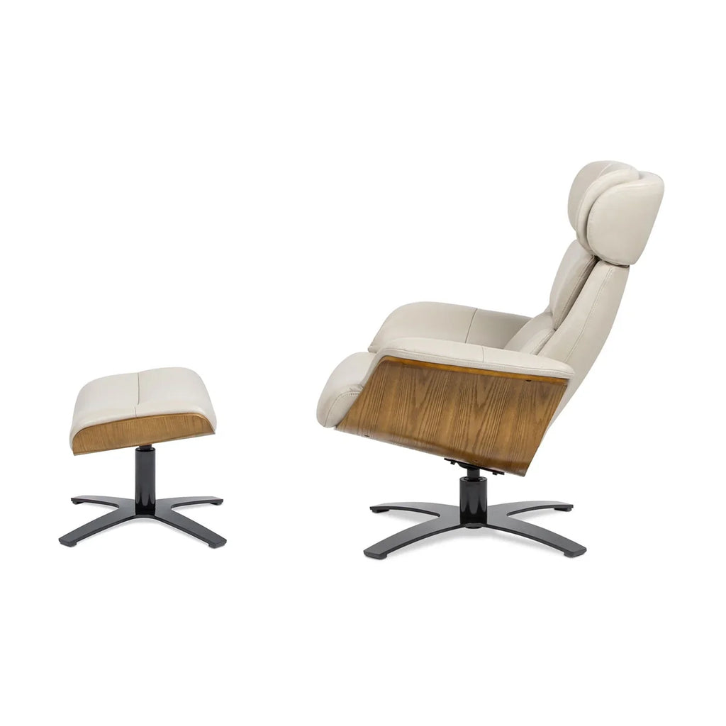 Jovan 31.5 Echtleder Relaxsessel mit Ottoman