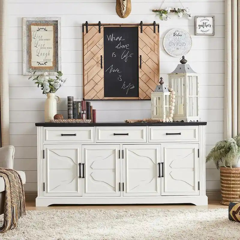 Buffetschrank Landhausstil, Kaffeebar Weinbar für Esszimmer - N/A