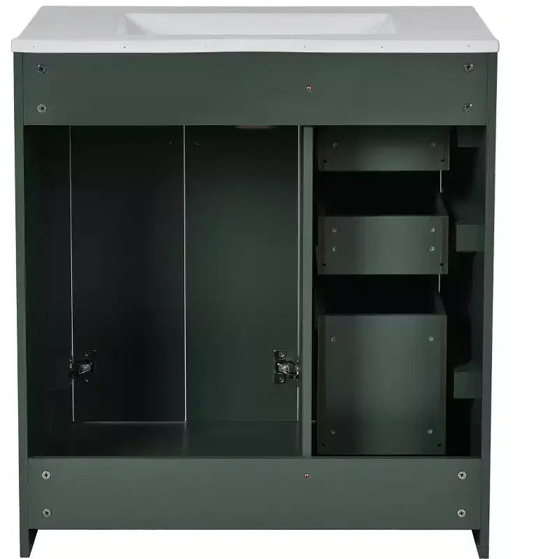 30 Zoll Einzelwaschtisch-Badschrank mit Unterschrank und 3 Schubladen – Schwarz / Blau / Grün / Indigo / Weiß