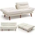 168 cm Cordsofa-Schlafsofa mit verstellbarer Rückenlehne und Armlehnen, geeignet für kleine Räume, Wohnzimmer oder Büros als Futon-Sofa.